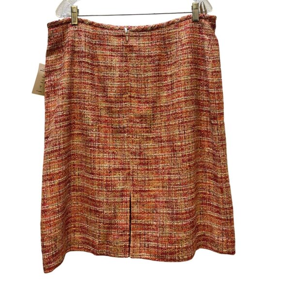 NWT Tahari Arthur S. Levine Tweed Suit Ensemble In Orange Size 16 - Picture 10 of 14